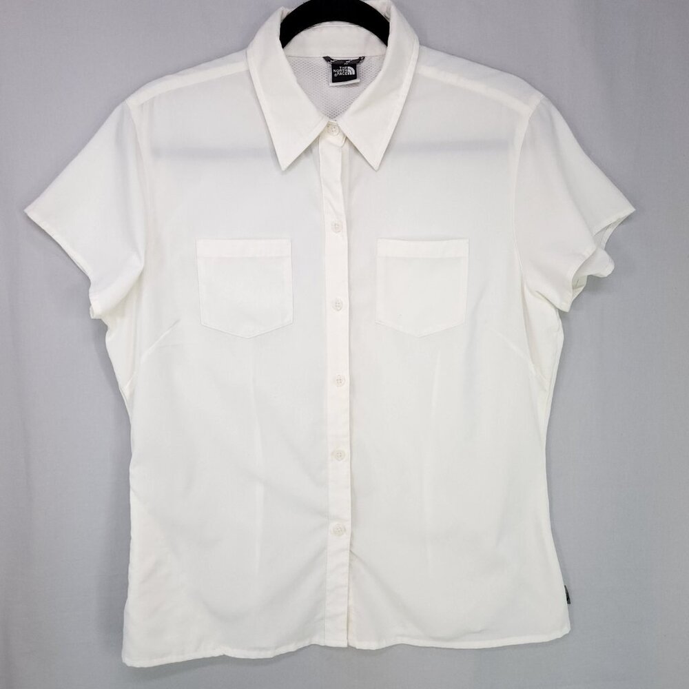 The North Face  Womens Shirt Button Up Size Medium Short Sleeve White